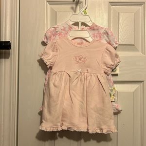 Little Me Baby👶🏼Girls👧🏻Melody Rose 2 Pack Bodysuit Dress👗Sz 3M NWT🏷️